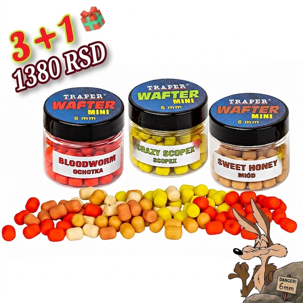 TRAPER Mini-Wafter 6mm  / 3+1 GRATIS /